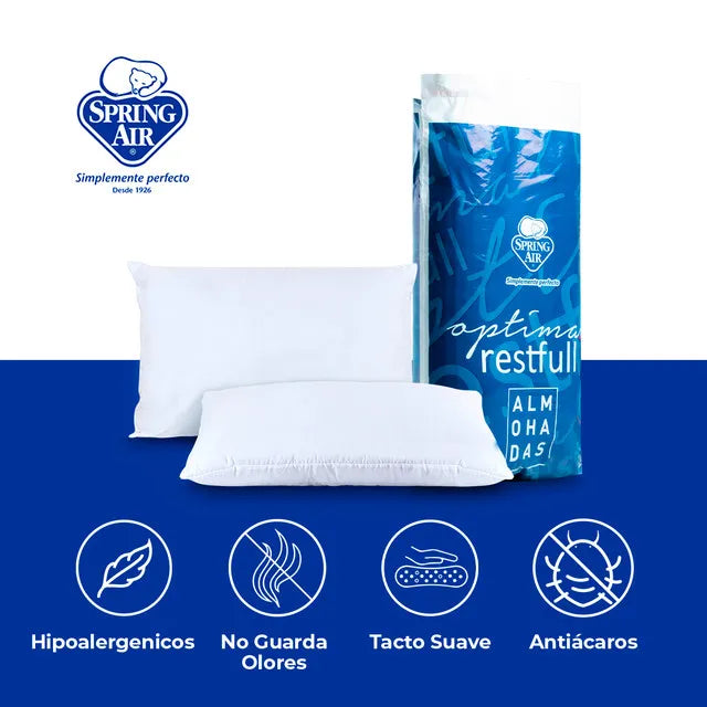Colchón Cota + 2 Pack Optimal Restful Peach Feel + Osito almohada